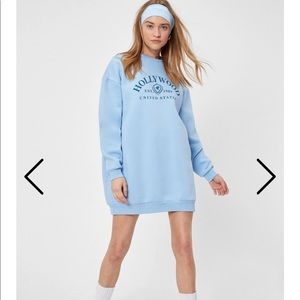 Hollywood Oversized Graphic Sweatshirt Dress